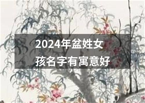 2024年盆姓女孩名字有寓意好