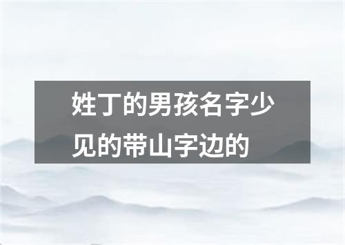 姓丁的男孩名字少见的带山字边的