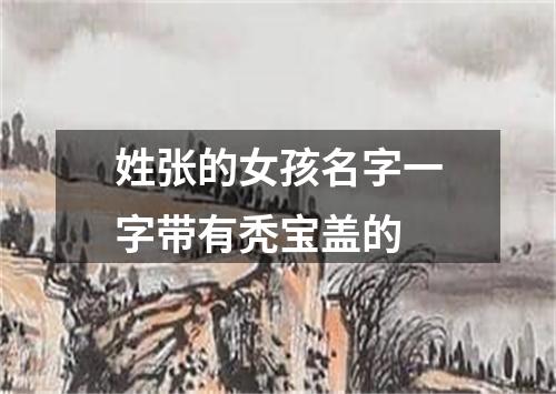 姓张的女孩名字一字带有秃宝盖的