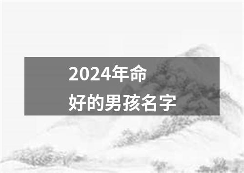 2024年命好的男孩名字