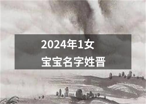 2024年1女宝宝名字姓晋