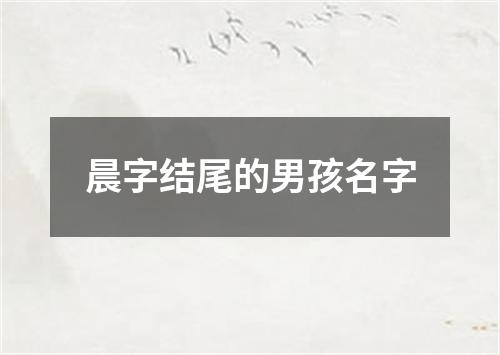 晨字结尾的男孩名字