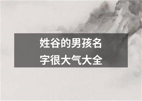 姓谷的男孩名字很大气大全