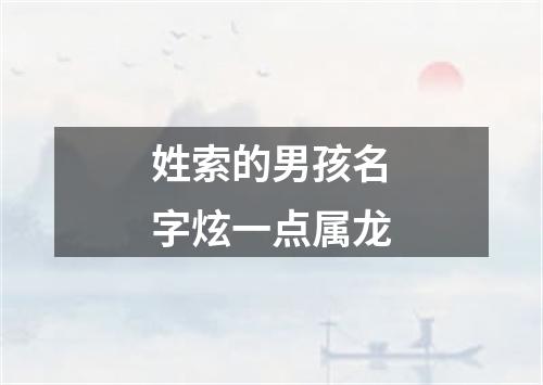 姓索的男孩名字炫一点属龙