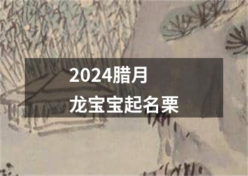 2024腊月龙宝宝起名栗