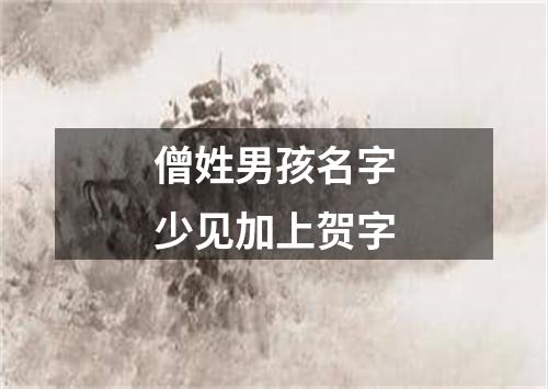 僧姓男孩名字少见加上贺字