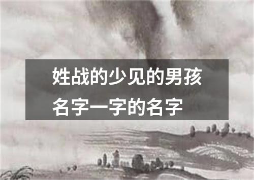 姓战的少见的男孩名字一字的名字