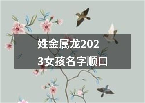 姓金属龙2023女孩名字顺口