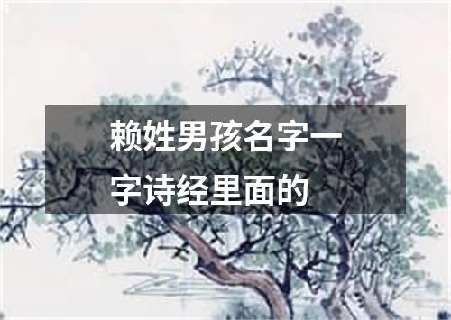赖姓男孩名字一字诗经里面的