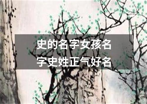 史的名字女孩名字史姓正气好名