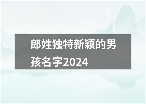 郎姓独特新颖的男孩名字2024