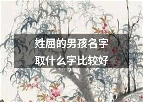 姓屈的男孩名字取什么字比较好