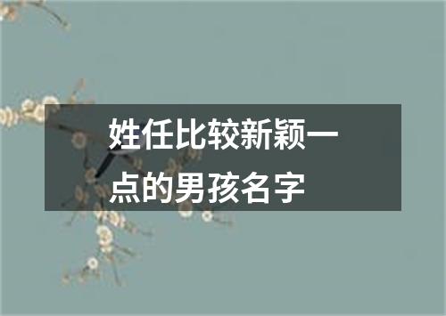 姓任比较新颖一点的男孩名字