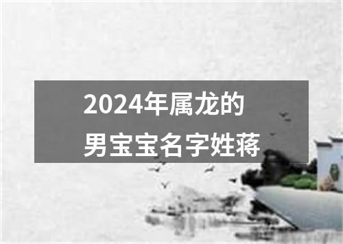 2024年属龙的男宝宝名字姓蒋