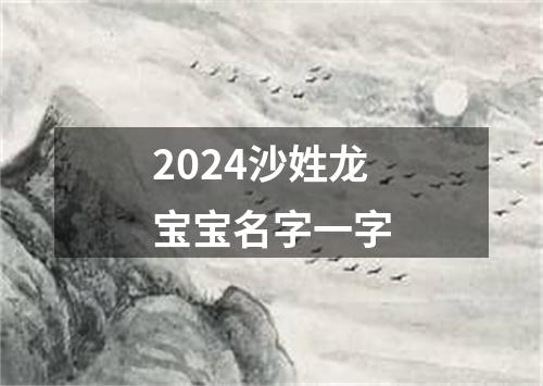 2024沙姓龙宝宝名字一字