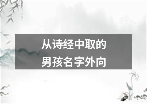 从诗经中取的男孩名字外向