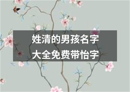 姓清的男孩名字大全免费带怡字