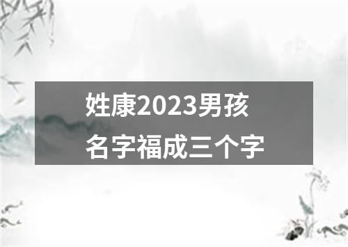 姓康2023男孩名字福成三个字