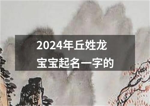 2024年丘姓龙宝宝起名一字的