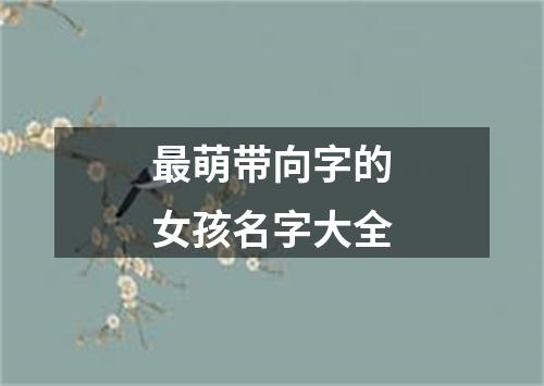 最萌带向字的女孩名字大全