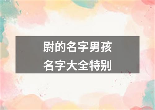 尉的名字男孩名字大全特别