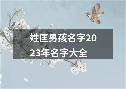 姓匡男孩名字2023年名字大全