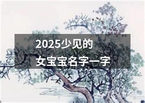 2025少见的女宝宝名字一字