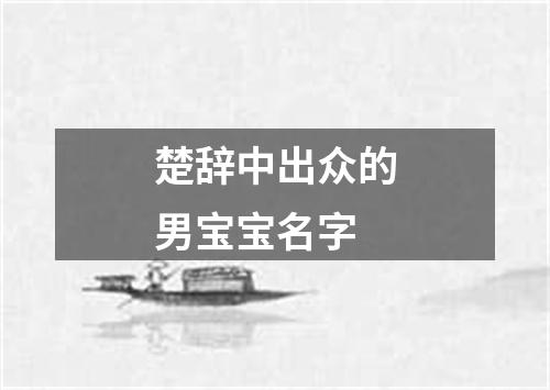 楚辞中出众的男宝宝名字