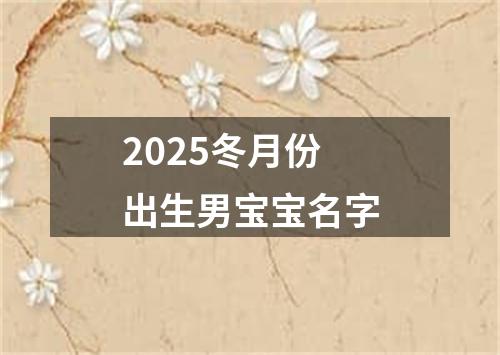 2025冬月份出生男宝宝名字