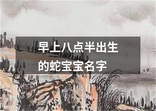 早上八点半出生的蛇宝宝名字