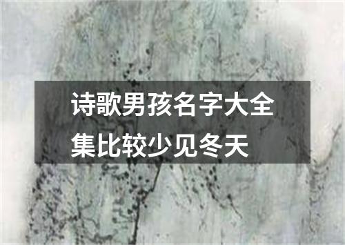 诗歌男孩名字大全集比较少见冬天