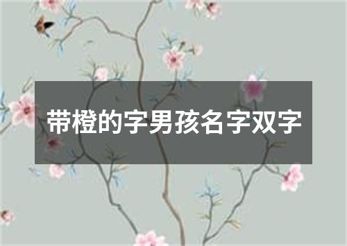 带橙的字男孩名字双字