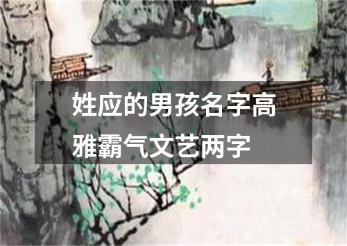 姓应的男孩名字高雅霸气文艺两字