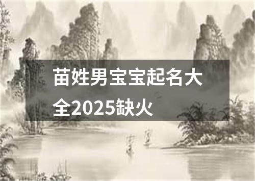 苗姓男宝宝起名大全2025缺火