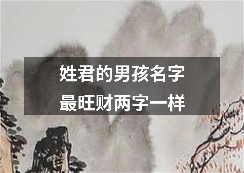 姓君的男孩名字最旺财两字一样