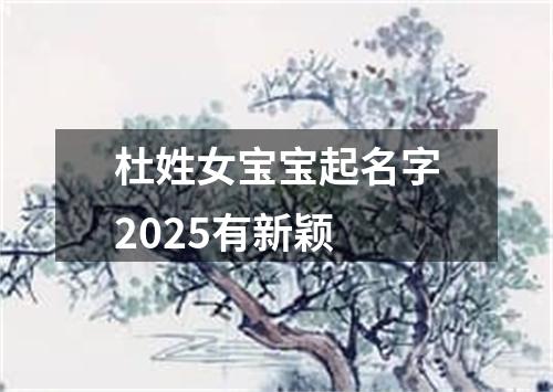 杜姓女宝宝起名字2025有新颖
