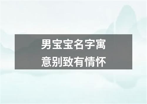 男宝宝名字寓意别致有情怀