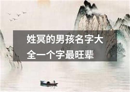 姓冥的男孩名字大全一个字最旺辈