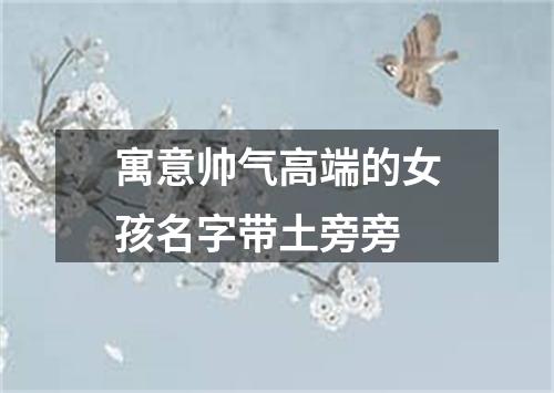 寓意帅气高端的女孩名字带土旁旁