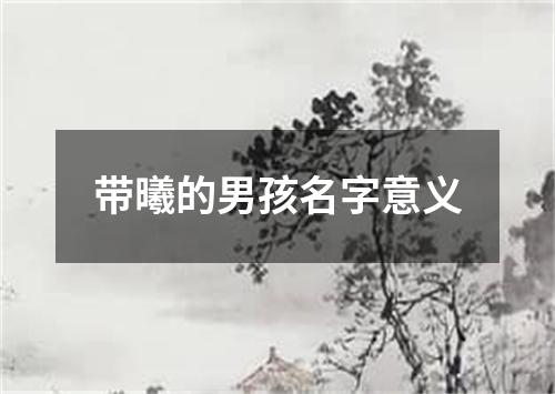 带曦的男孩名字意义