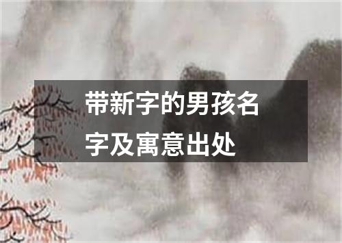带新字的男孩名字及寓意出处