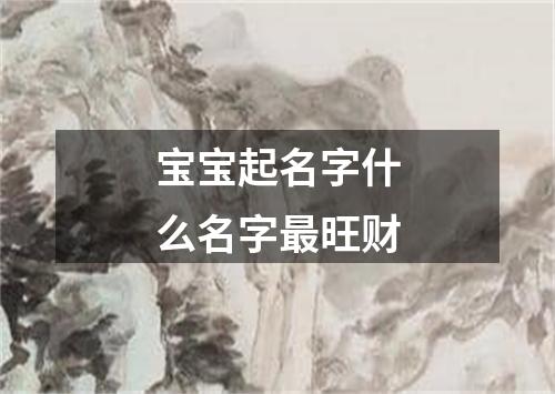 宝宝起名字什么名字最旺财