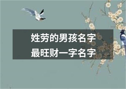姓劳的男孩名字最旺财一字名字