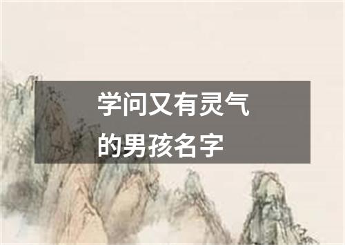 学问又有灵气的男孩名字
