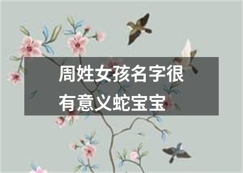 周姓女孩名字很有意义蛇宝宝