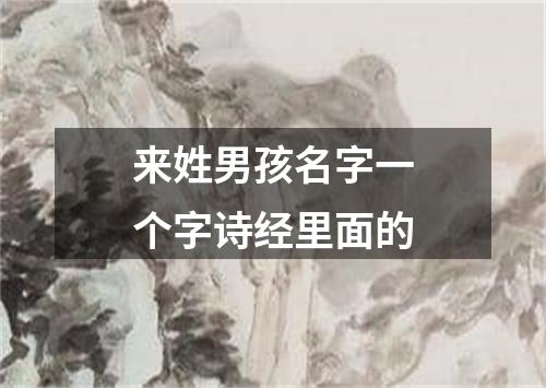 来姓男孩名字一个字诗经里面的
