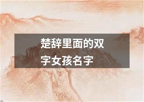 楚辞里面的双字女孩名字
