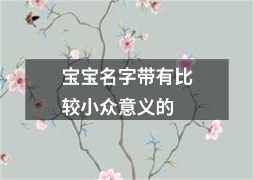 宝宝名字带有比较小众意义的