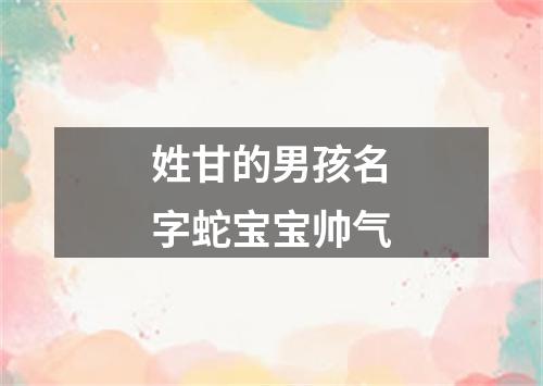 姓甘的男孩名字蛇宝宝帅气