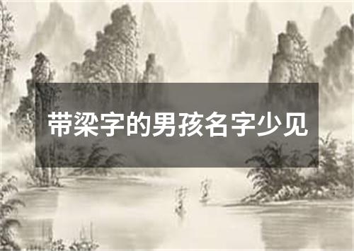 带梁字的男孩名字少见